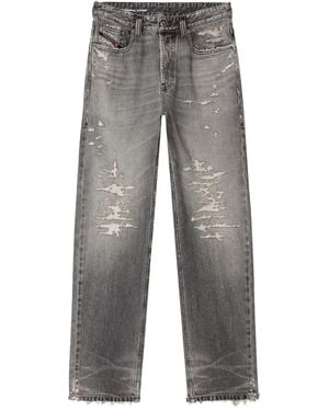 DIESEL 1988 D-Ark Jeans Met Franje - Grijs