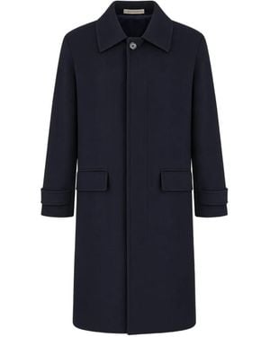 Corneliani Concealed-Front Coat - Blue