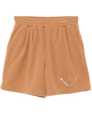 Joshua Sanders Embroidered Fleece Shorts - Natural