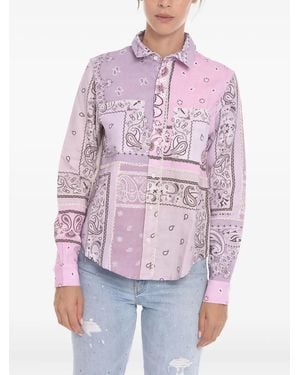 Amiri Paisley-Print Cotton Shirt - Red