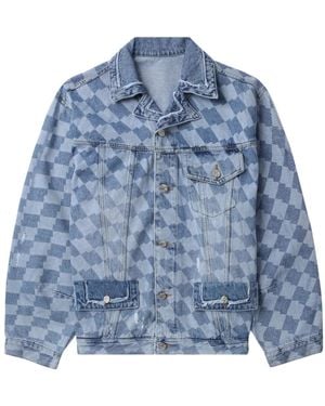 Adererror チェック シャツジャケット ブルー | Lyst