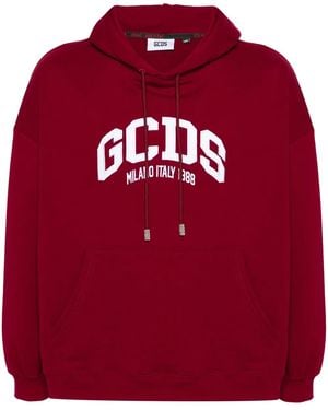 Gcds Logo-Embroidered Hoodie