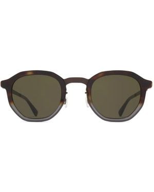 Mykita Sawyer Zonnebril Met Rond Montuur - Bruin