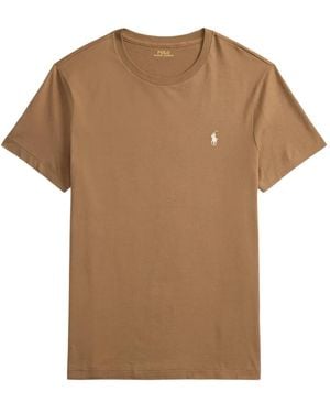 Polo Ralph Lauren Custom Slim Fit Crew-Neck T-Shirt - Brown