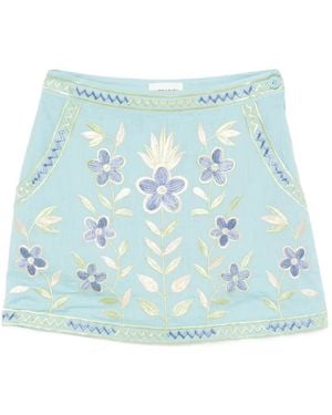 Antik Batik Mini Skirt For - Blue