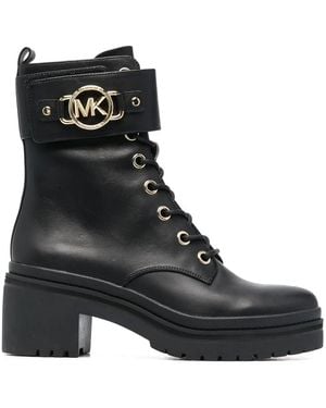 Michael Kors Rory Leather Ankle Boots - Black
