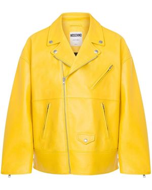 Moschino Smiley-Print Jacket - Yellow