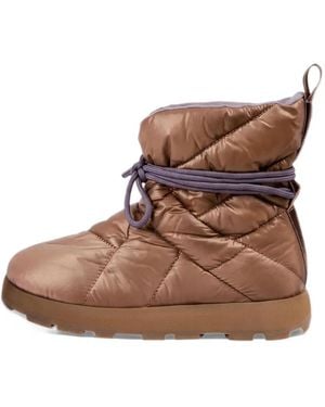 PIUMESTUDIO Gesteppte Schnürstiefel - Braun