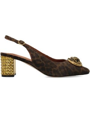 Kurt Geiger Embellished Block Heel Pumps - Marron
