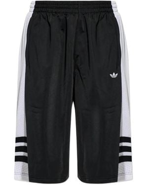adidas Short De Sport À Logo Brodé Et Rayures - Black