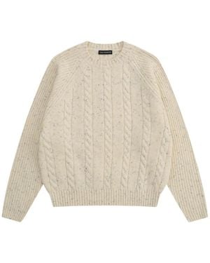 Gosha Rubchinskiy Cable-Knit Flecked Jumper - Natural
