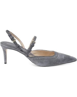 Ermanno Scervino Slingback Leather Pumps - White
