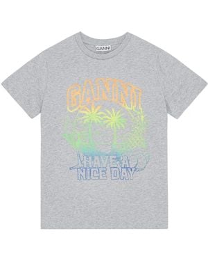 Ganni ロゴ Tシャツ - ホワイト