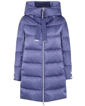Herno Quilted Hooded Jacket - Blue