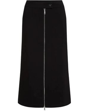 KARL LAGERFELD Zip-Fastening Midi Skirt - Black