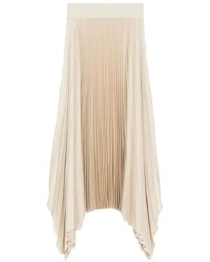 JOSEPH Ade Pleated Midi Skirt - Natural