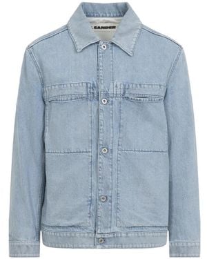 Jil Sander Pocket-Detail Denim Jacket - Blue