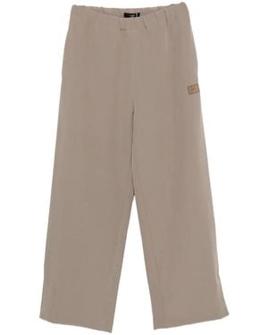 Amiri Elasticated-Waistband Logo-Patch Pants - White