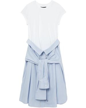 Juun.J Midi-T-Shirtkleid Mit Hemdrock - Blau