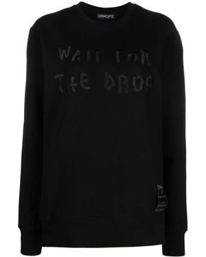 DR. HOPE Embroidered Cotton Sweatshirt - Black