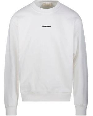A PAPER KID Logo-Print Sweatshirt - White