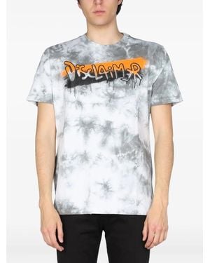 DISCLAIMER Tie-Dye Print T-Shirt - White