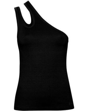 Remain Scoop-Neck Ribbed-Knit Tank Top - Black