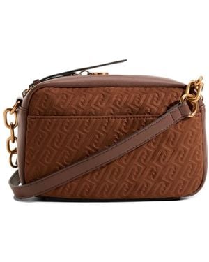 Liu Jo Monogram-Embossed Shoulder Bag - Brown