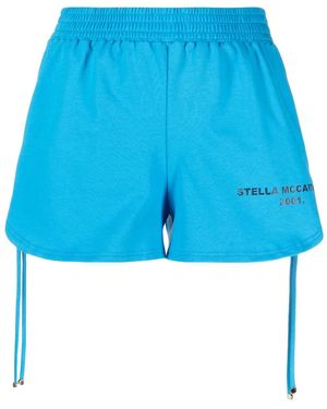 Stella McCartney Side Drawstring-Fastening Shorts - Blue