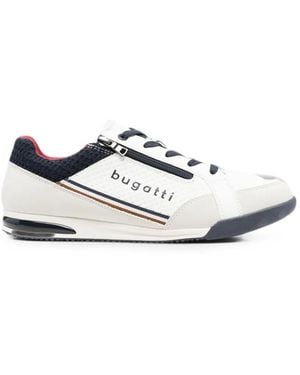 Bugatti Logo-Print Zip-Fastening Trainers - White
