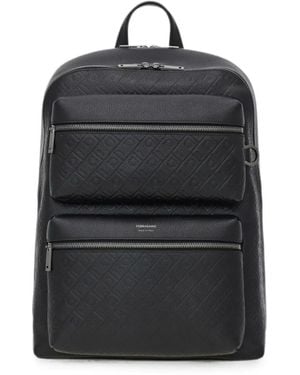 Ferragamo Monogram Backpack - Black