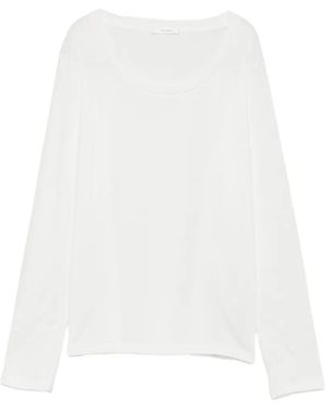 The Row Kalto Langarmshirt Mit Rundem Ausschnitt - Weiß