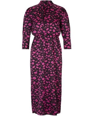 BOSS Lip-Print Dress - Purple