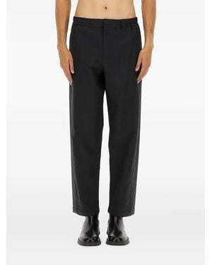 Herno Elasticated-Waist Trousers - Black