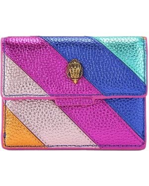 Kurt Geiger Kensington Metallic Striped Wallet - Purple