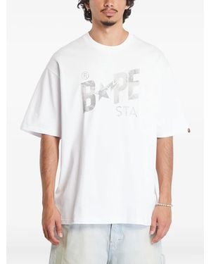A Bathing Ape Print-Graphic T-Shirt - White