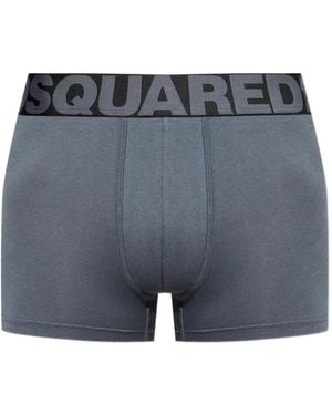 【送料&関税込】Dsquared2 Underwear With Logo Band Dsquared2 Men's DCX670030 Briefs Bi-Pack White Dsquared D2 2
