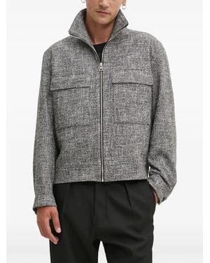 HUGO Juliano zip-up textured jacket - Grau
