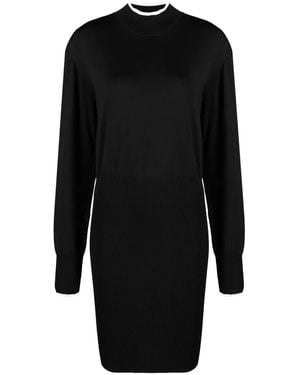 Remain Mock-Neck Minidress - Black