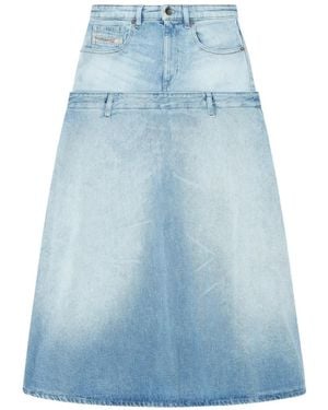DIESEL Layered-Effect Flared Skirt - Blue