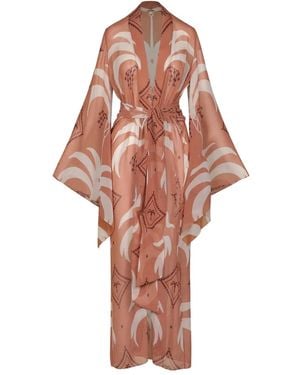 Johanna Ortiz Amazon Mantel mit Bindegürtel - Weiß