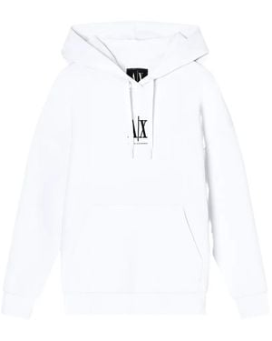 ARMANI EXCHANGE Sudadera Con Capucha Y Logo - Blanco