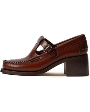 Hereu Alber T-Bar Pumps - Brown