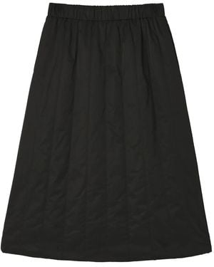 B+ AB Falda Midi Con Efecto Acolchado - Negro