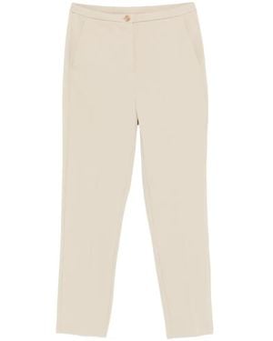 Patrizia Pepe Pantalon Cigarette Boutonné - White