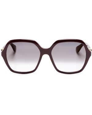 Cartier ジオメトリックフレーム サングラス - レッド