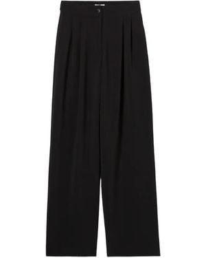 Claudie Pierlot Tailored Straight Wide Trousers - Black