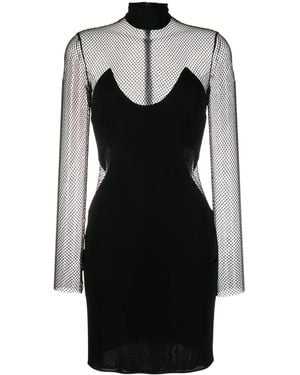 Tom Ford Illusion Mesh-panel Minidress - Black