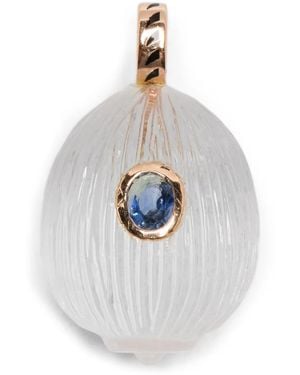 Dezso by Sara Beltran 18K Rose Coquito Sapphire Pendant - White