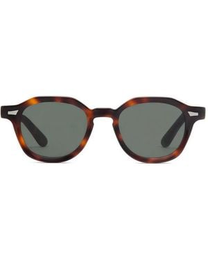Fora Dealer Tortoiseshell-Effect Geometric-Frame Sunglasses - Grey